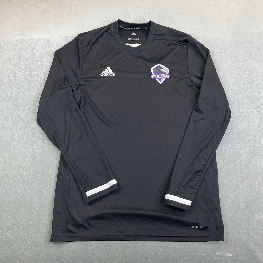 Adidas‎ Alliance FC Long Sleeve Jersey Black Soccer Aeroready Mens Large